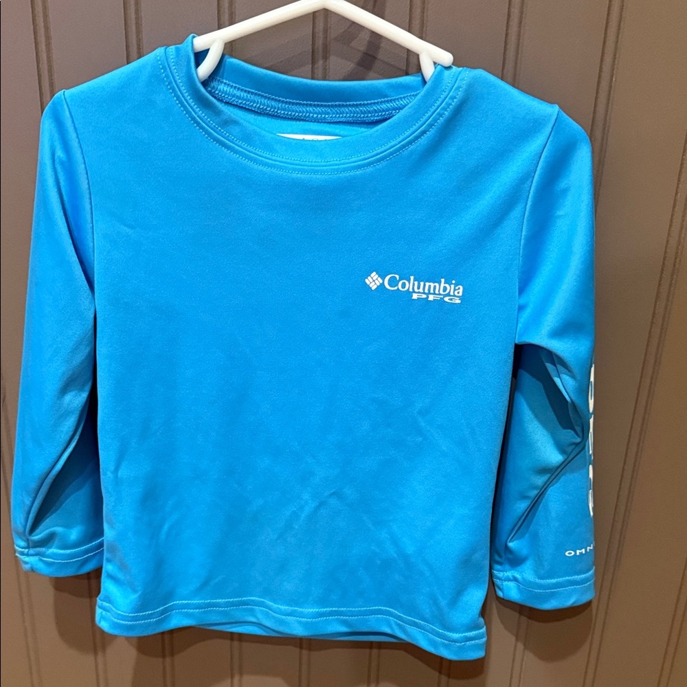 Columbia PFG Bright Blue Long Sleeve Shirt